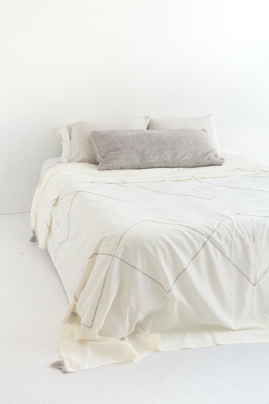 Berber Bedspread | Embroidered Cotton