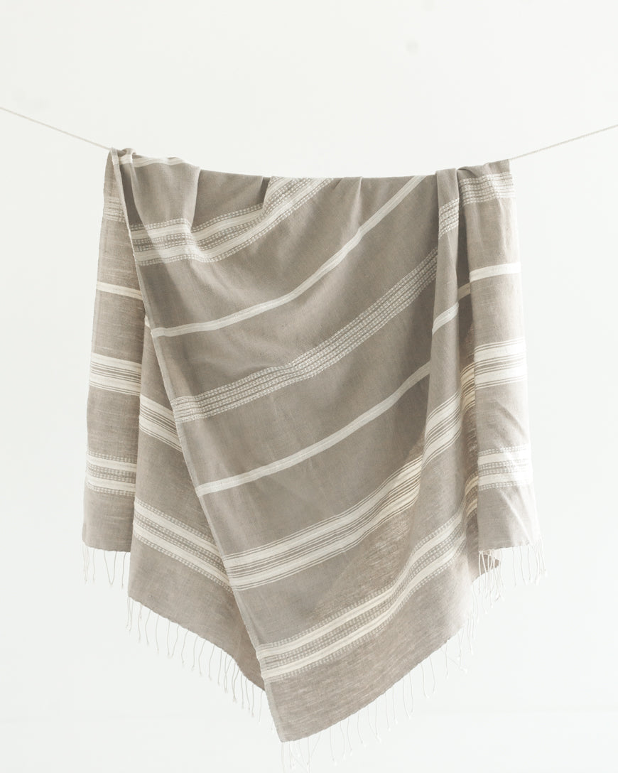 Aden Cotton Throw Blanket | Handspun Cotton