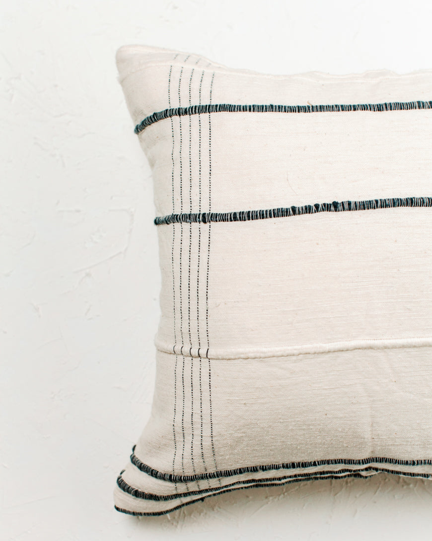 18" Ribbons Throw Pillow | Handspun Cotton