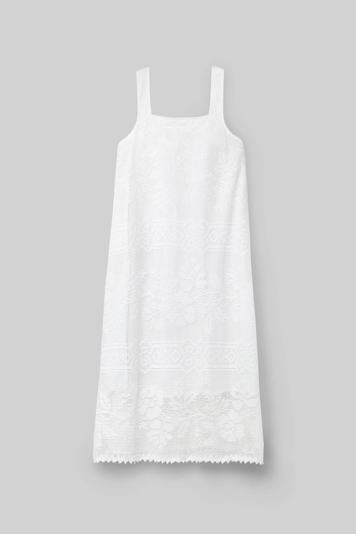 Freya-Fay Cotton Lace Dress | White Ivory