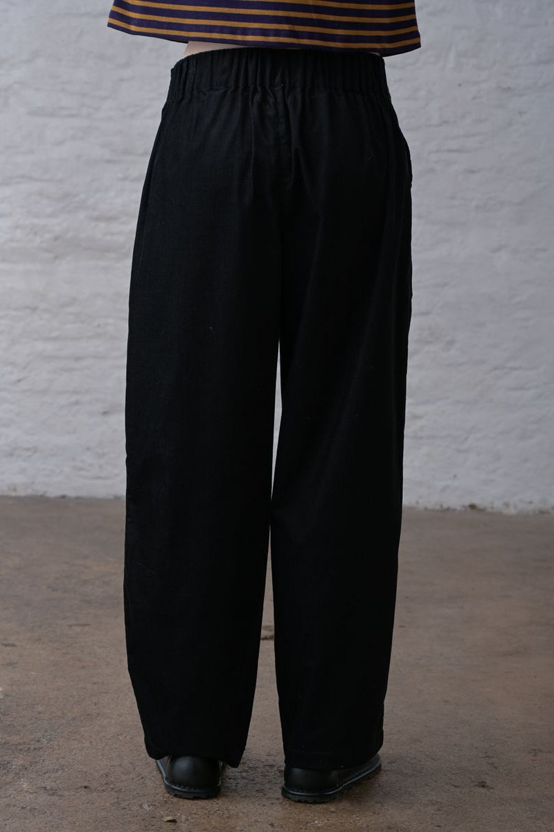Anna Wide Leg Trouser | Little Black Corduroy