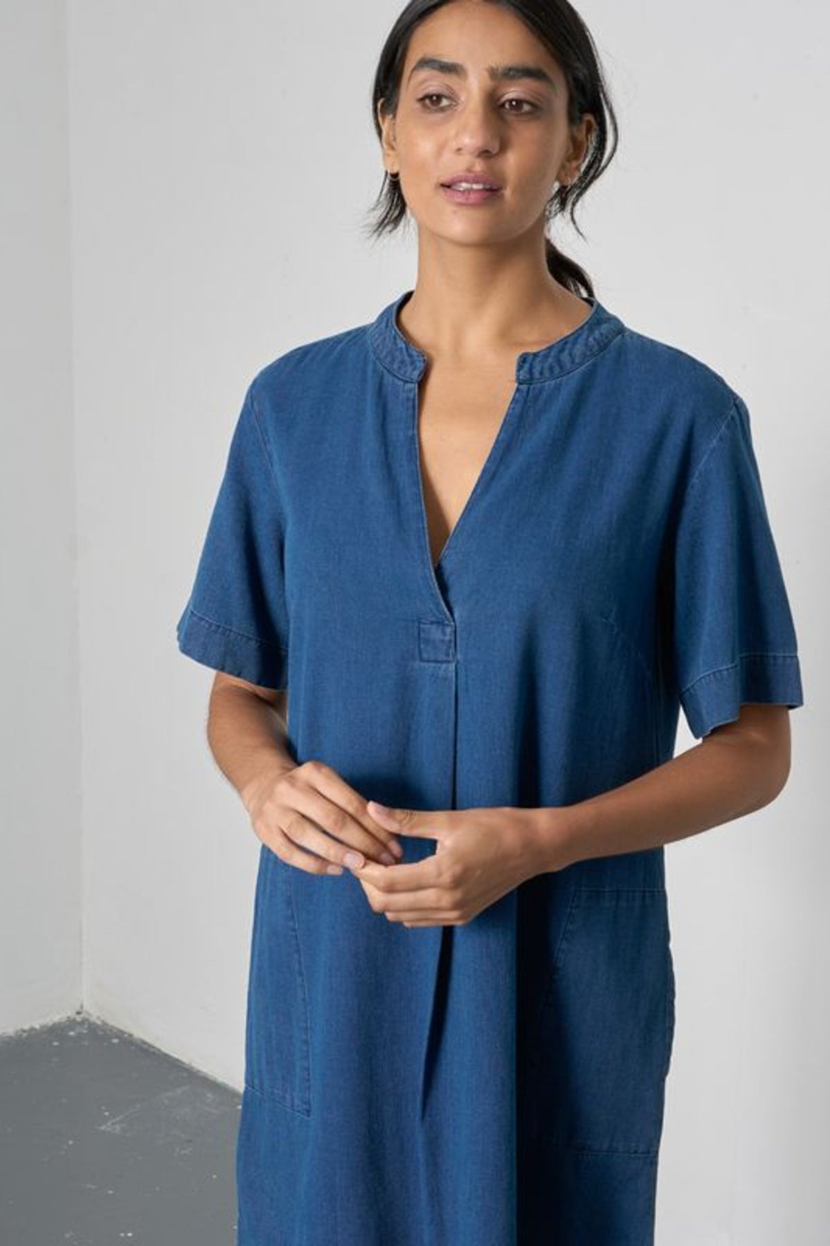 Wren Dress | Textured Denim