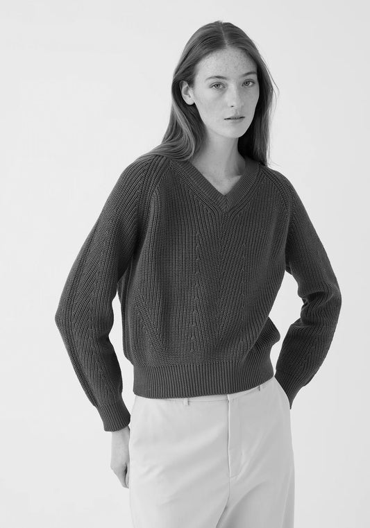 Mimi Cotton Sweater | Vermillion
