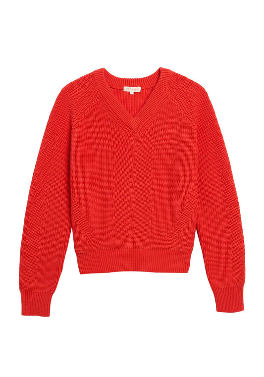 Mimi Cotton Sweater | Vermillion