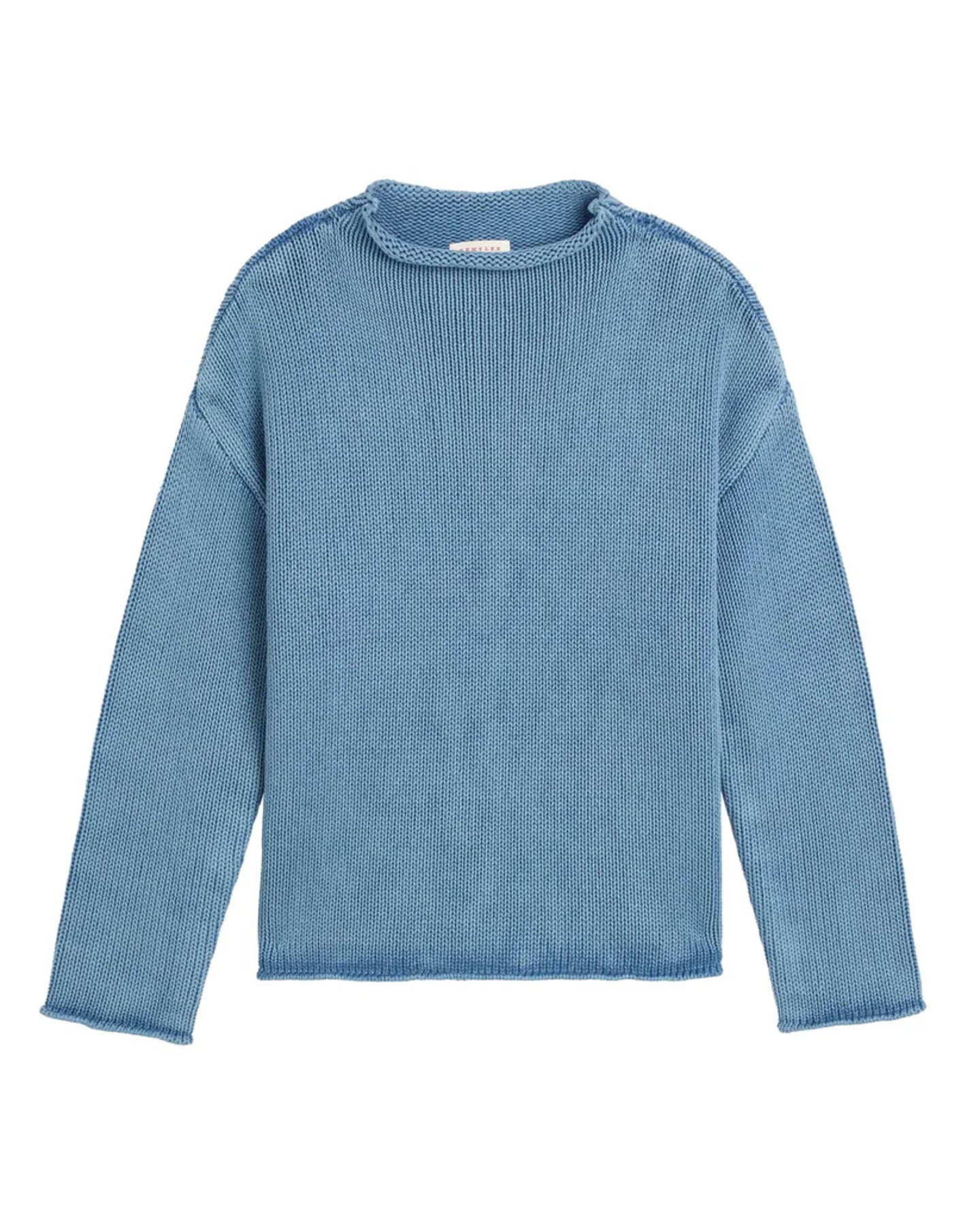 Lamis Washed Cotton Sweater | Denim Blue
