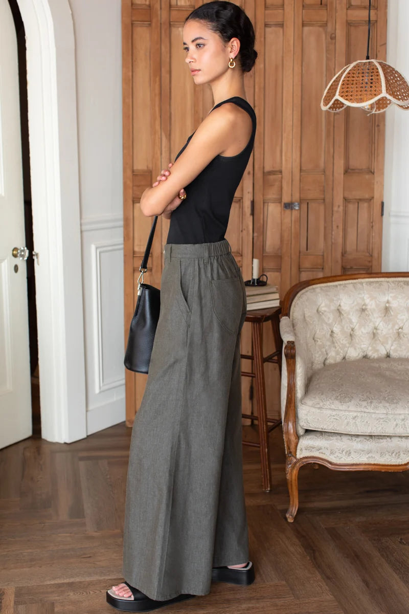 Tulip Trouser | Dark Olive