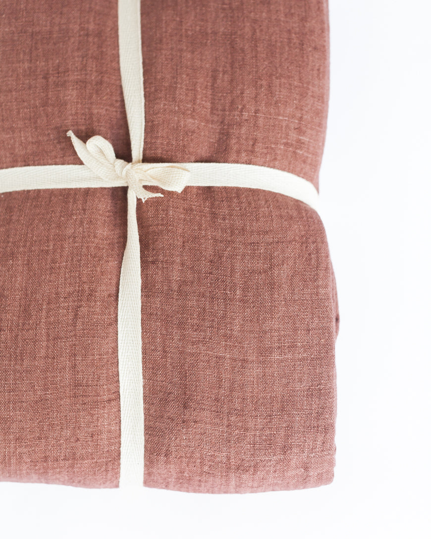 Stone Washed Throw Blanket | Belgian Linen