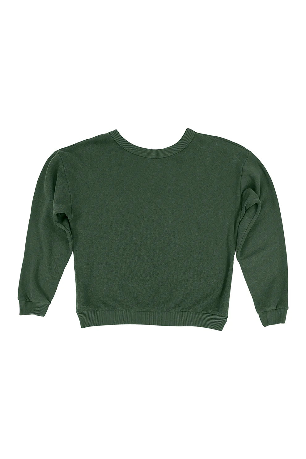 Image of Jungmaven Hunter Green Organic Cotton and Hemp Blend Crux Boatneck Sweatshirt _ Eco Friendly Basics Brands _ Made in USA Apparel Brands