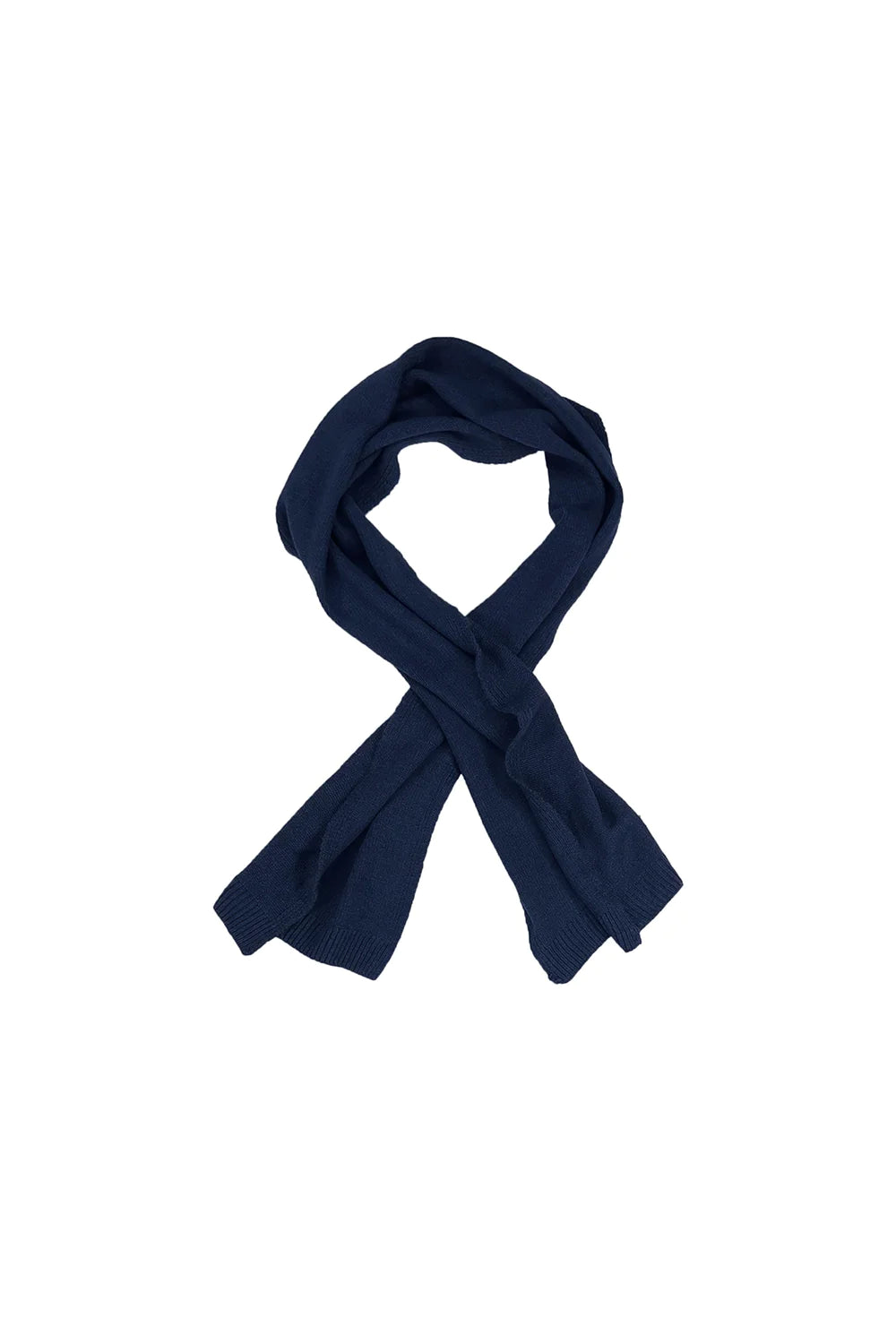 JUNGMAVEN Sustainable Hemp Accessories - Classic Knit Unisex Scarf - Hemp Merino Wool Eco-Blend - Navy