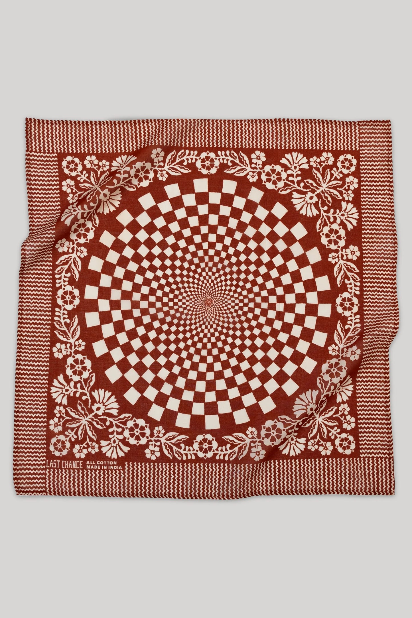 Cotton Sundial Bandana | Chili Red