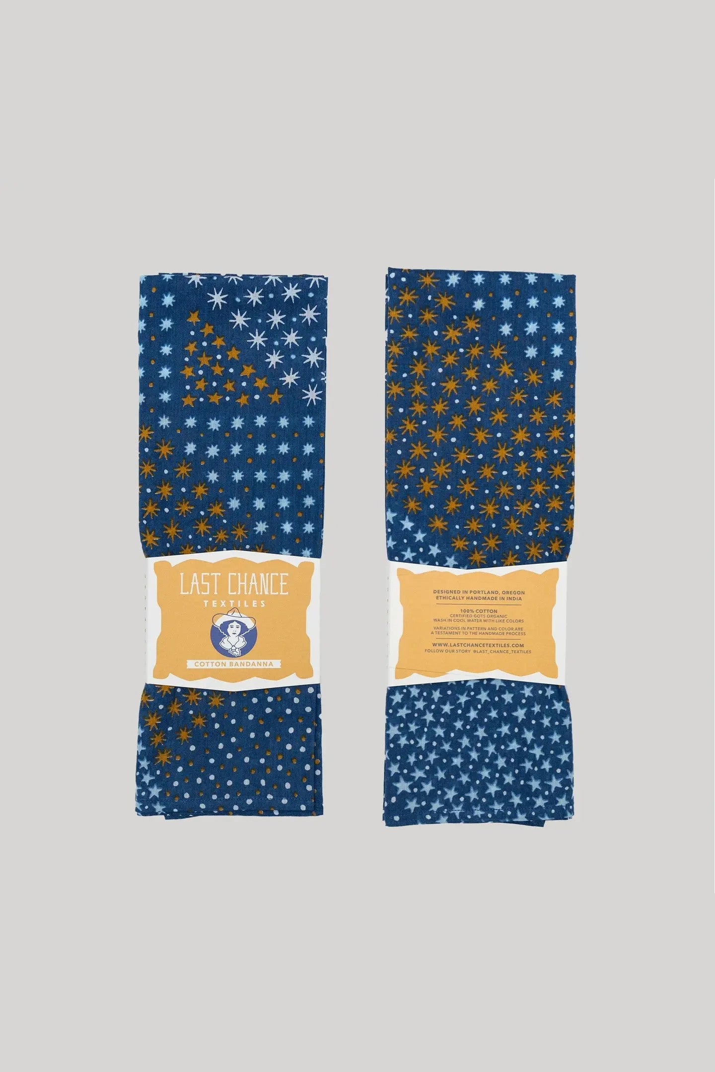 Cotton Starry Bandana | Navy Blue
