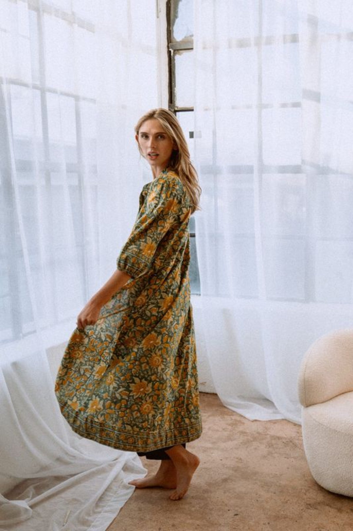 Maelu Designs | Alys Cotton Dress | Juno Print Floral / L