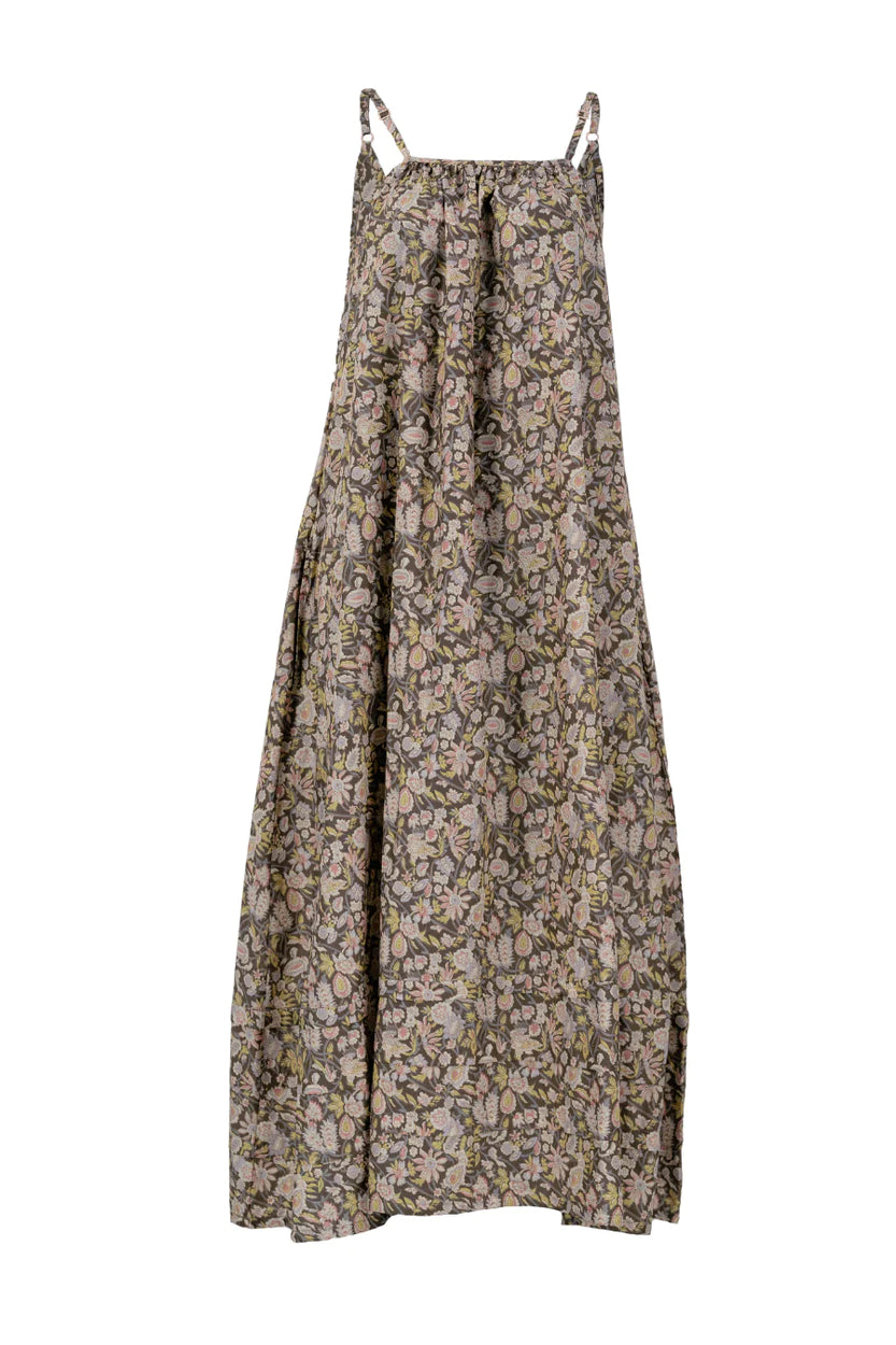 Pleated A-Line Sundress | Paisley Floral