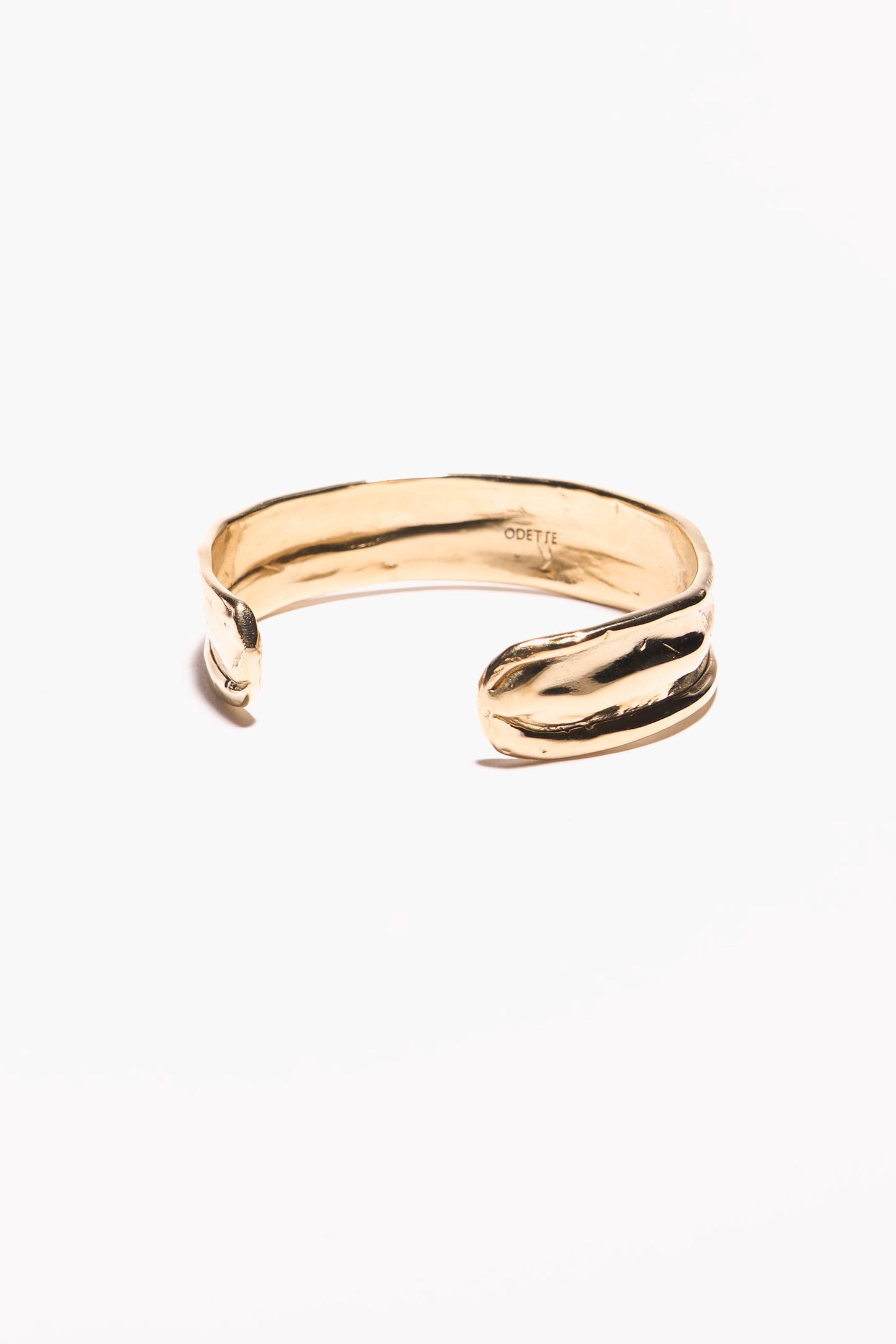 ODETTE_NY_Blanca_Chunky_Gold_Cuff_Bracelet_Recycled_Brass_Handmade_in_USA