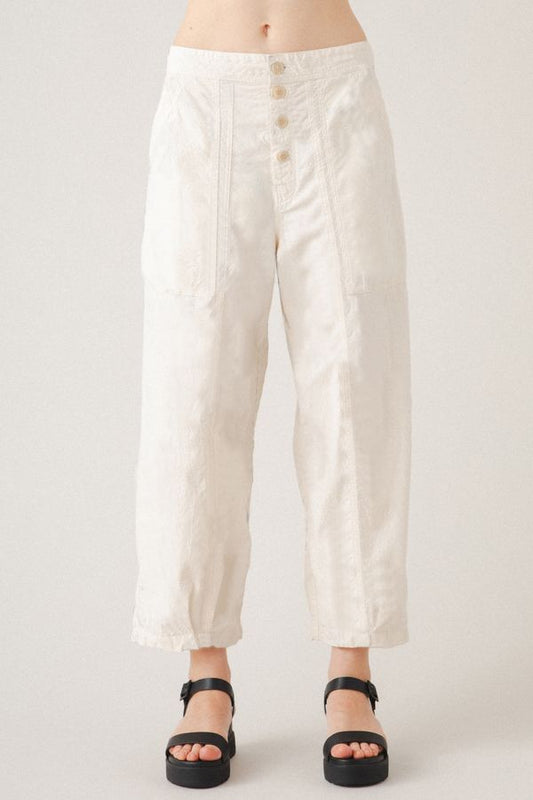 Gathering Pant | Cream Organic