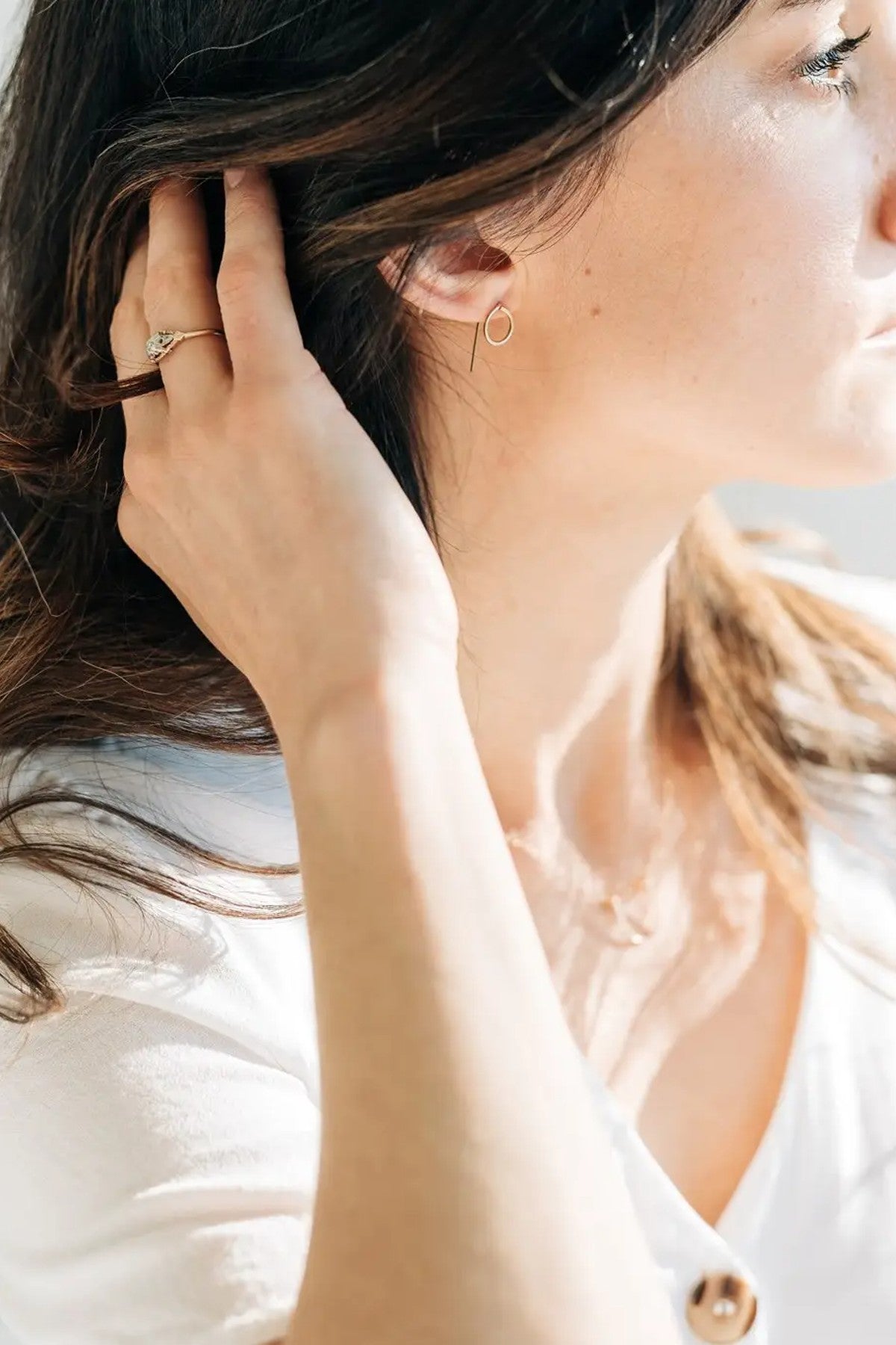 Eloise Pull-Through Earrings | Gold Fill