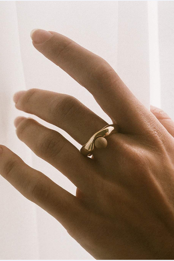 Breeze Ring Pine Wood Brass folcland