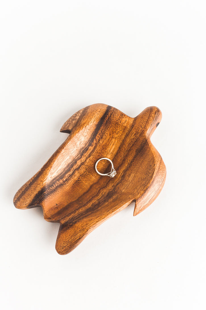 7" x 5" Turtle Dish | Acacia Wood