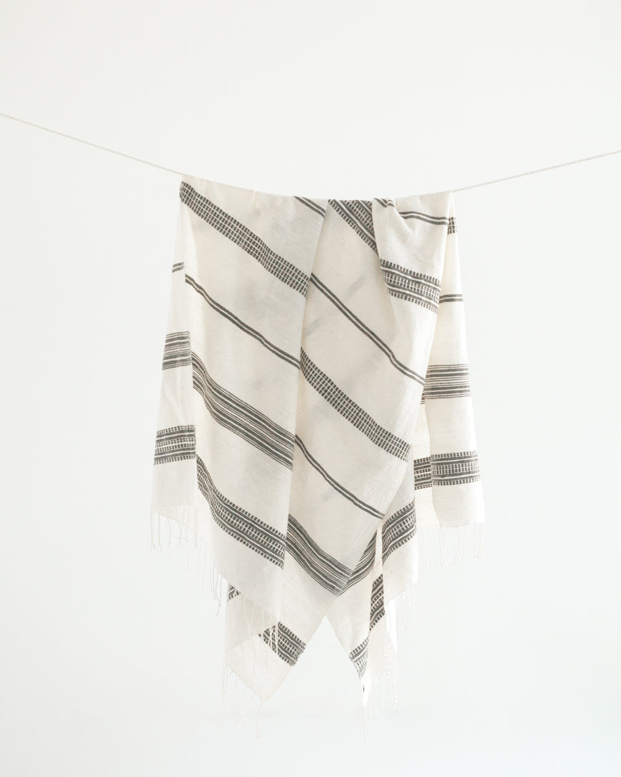 Aden Cotton Throw Blanket | Handspun Cotton