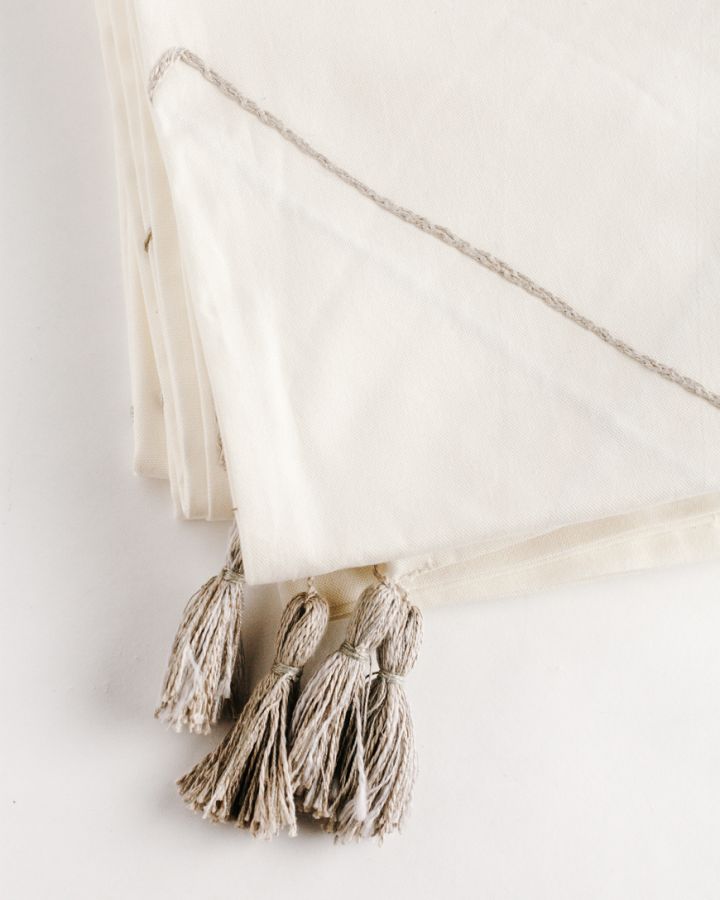 Berber Bedspread | Embroidered Cotton