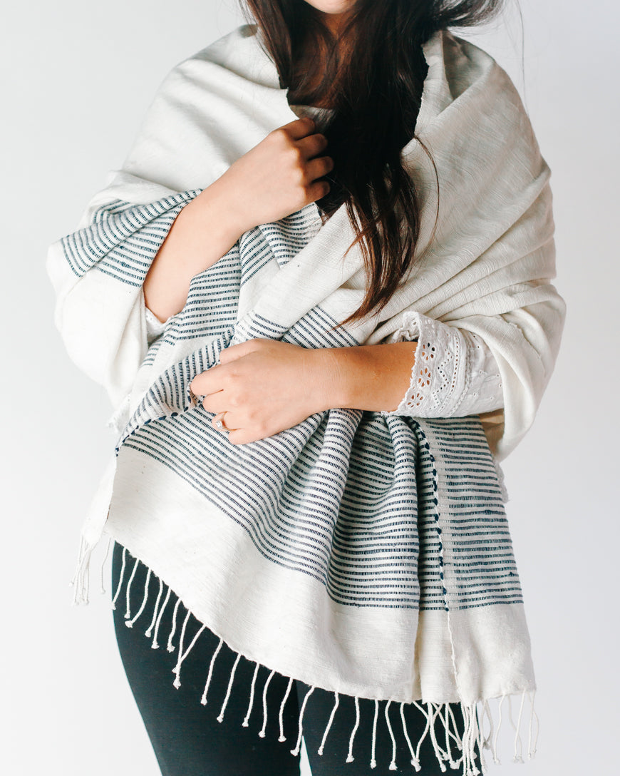Riviera Throw Blanket | Natural Cotton
