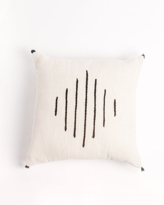 18" Hela Pillow Cover | Embroidered Cotton