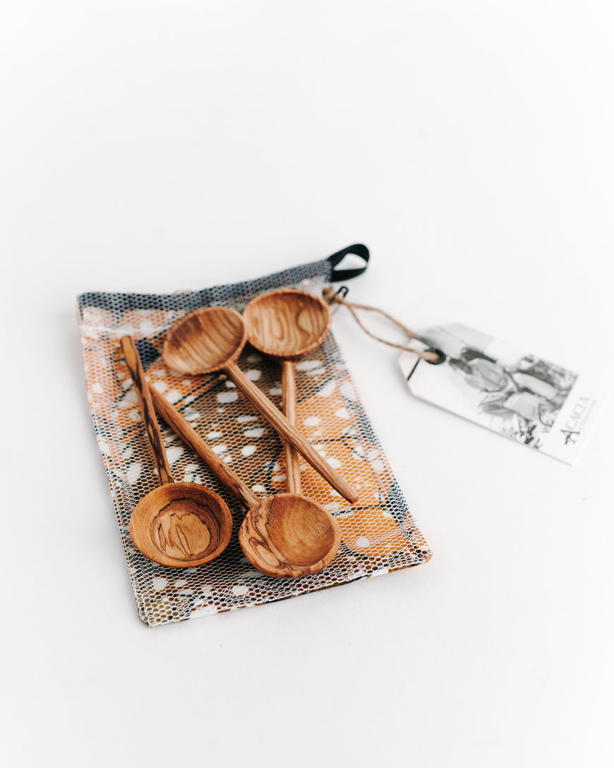 Tea & Coffee Spoon Set | Olive Wood