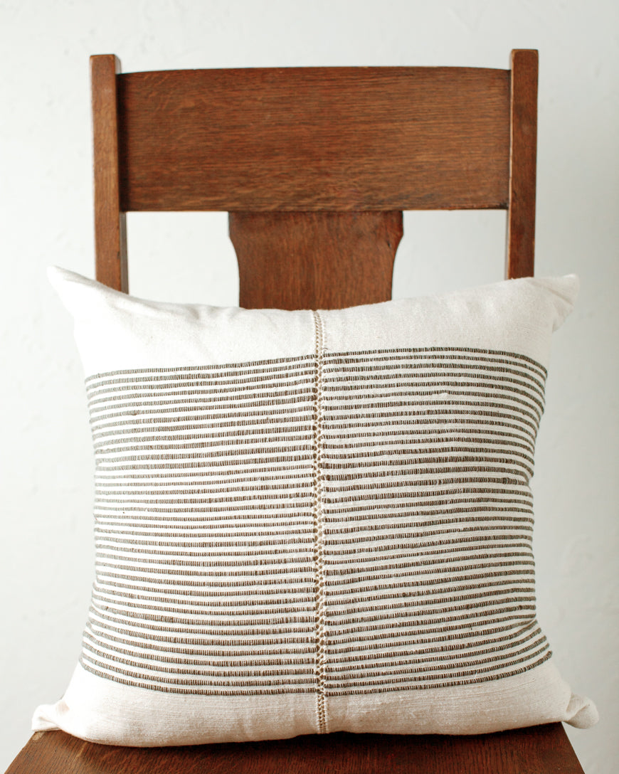 18" Riviera Throw Pillow | Handspun Cotton