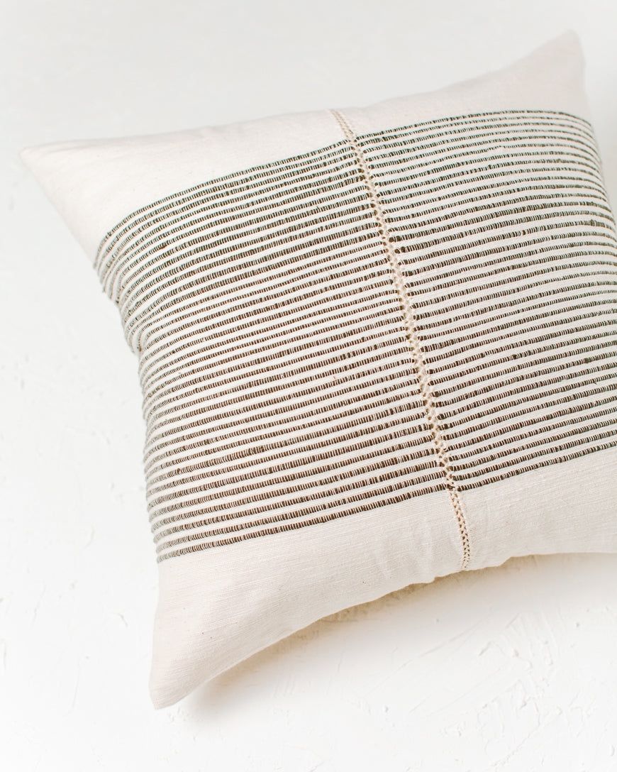 18" Riviera Throw Pillow | Handspun Cotton