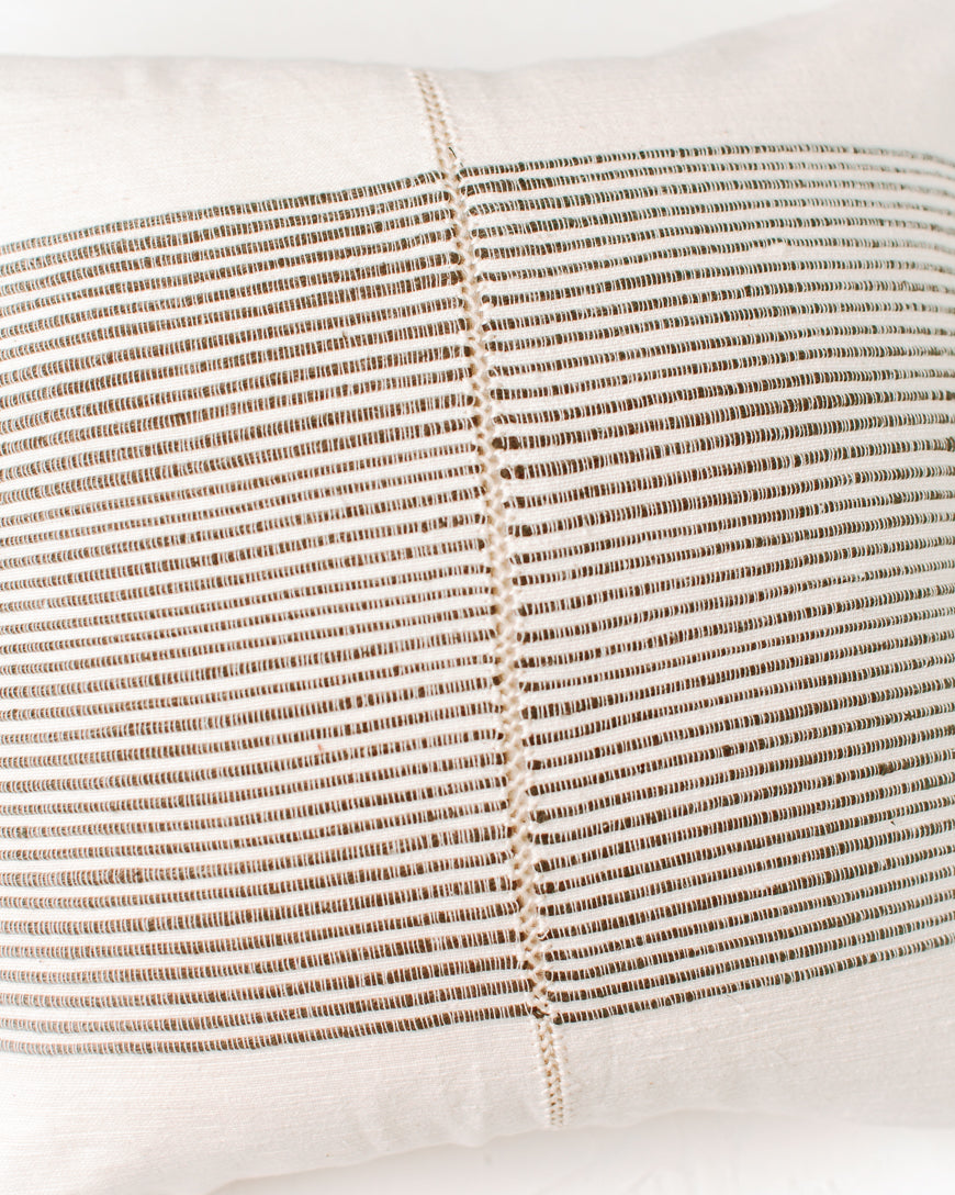 18" Riviera Throw Pillow | Handspun Cotton