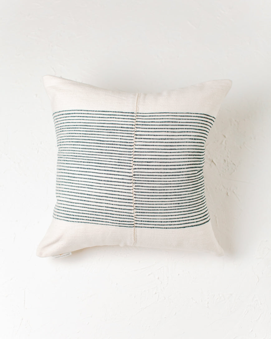 18" Riviera Throw Pillow | Handspun Cotton
