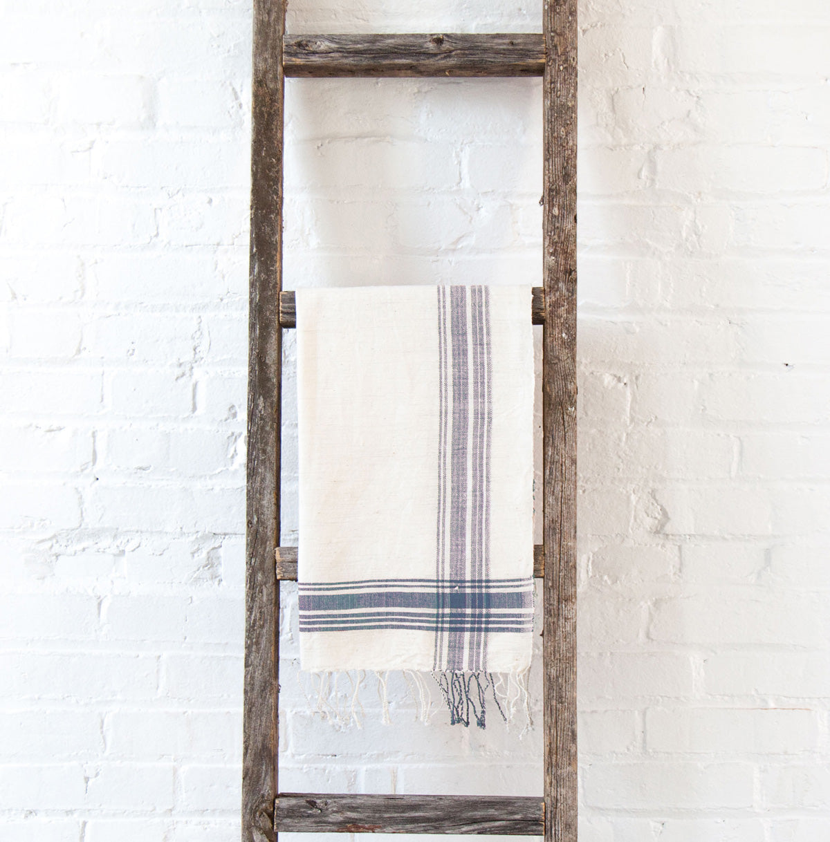 Cabin Hatch Cotton Hand Towel | Natural Plaid