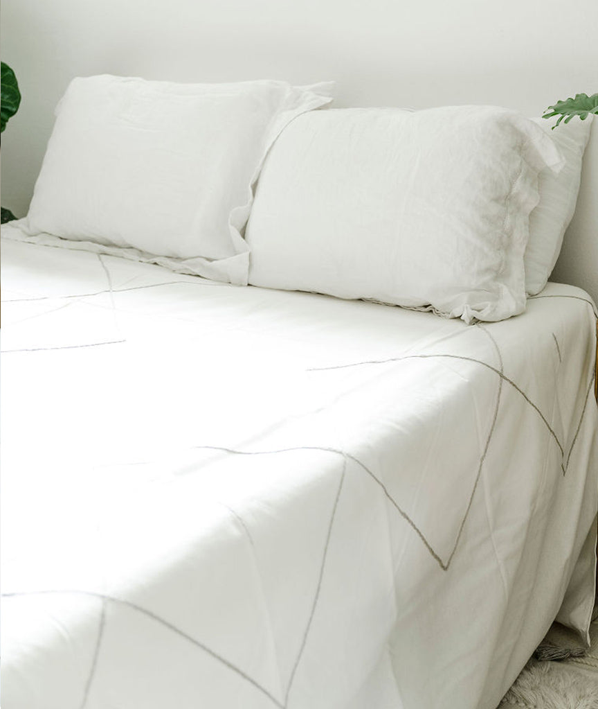 Berber Bedspread | Embroidered Cotton