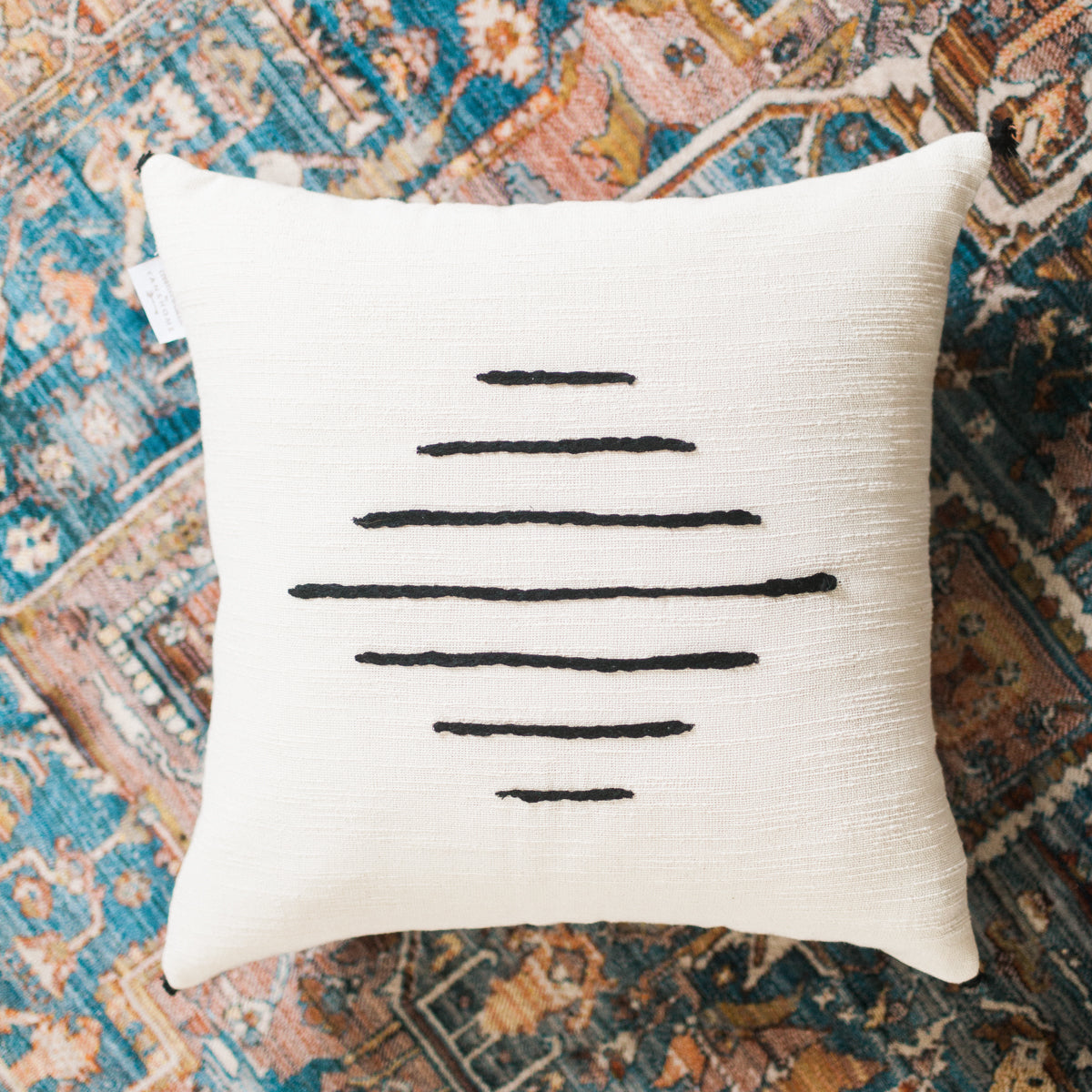 18" Hela Pillow Cover | Embroidered Cotton