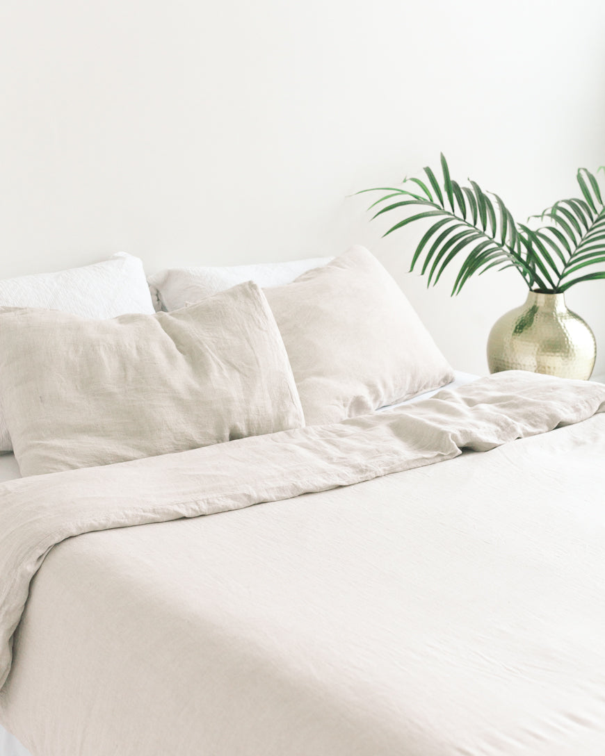 Linen Duvet Cover Set | Natural Chambray