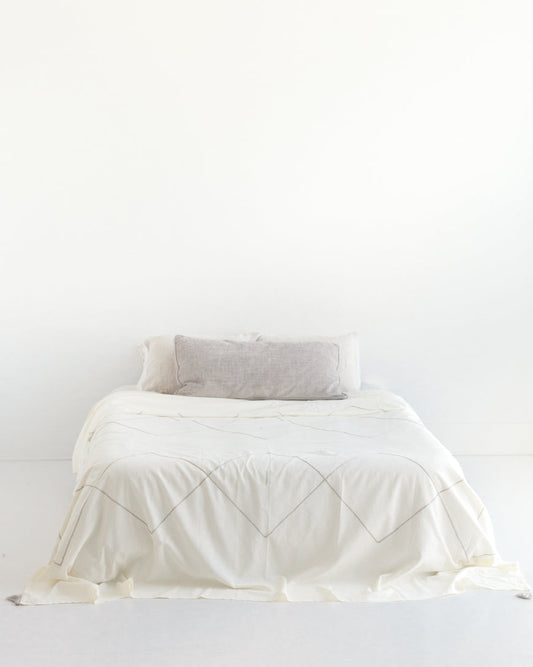 Berber Bedspread | Embroidered Cotton