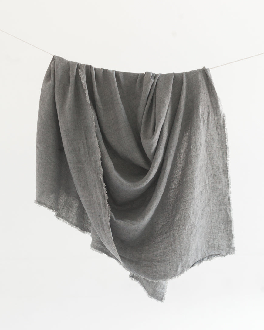 Stone Washed Throw Blanket | Belgian Linen