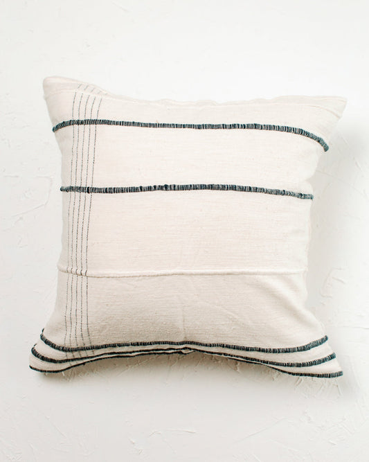 18" Ribbons Throw Pillow | Handspun Cotton