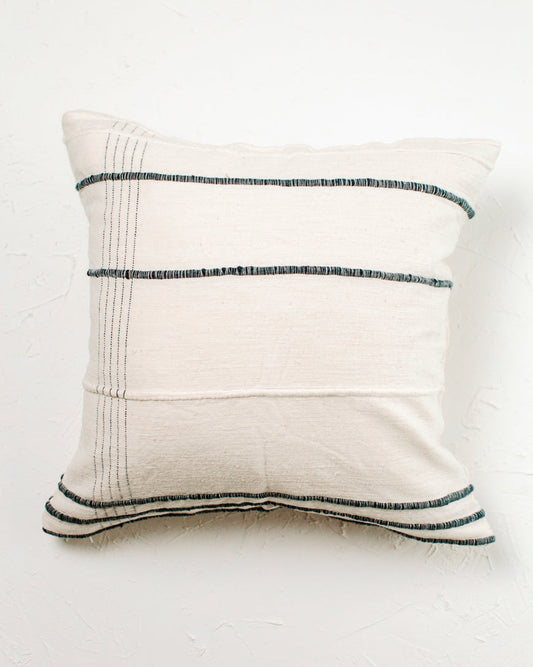 18" Ribbons Throw Pillow | Handspun Cotton