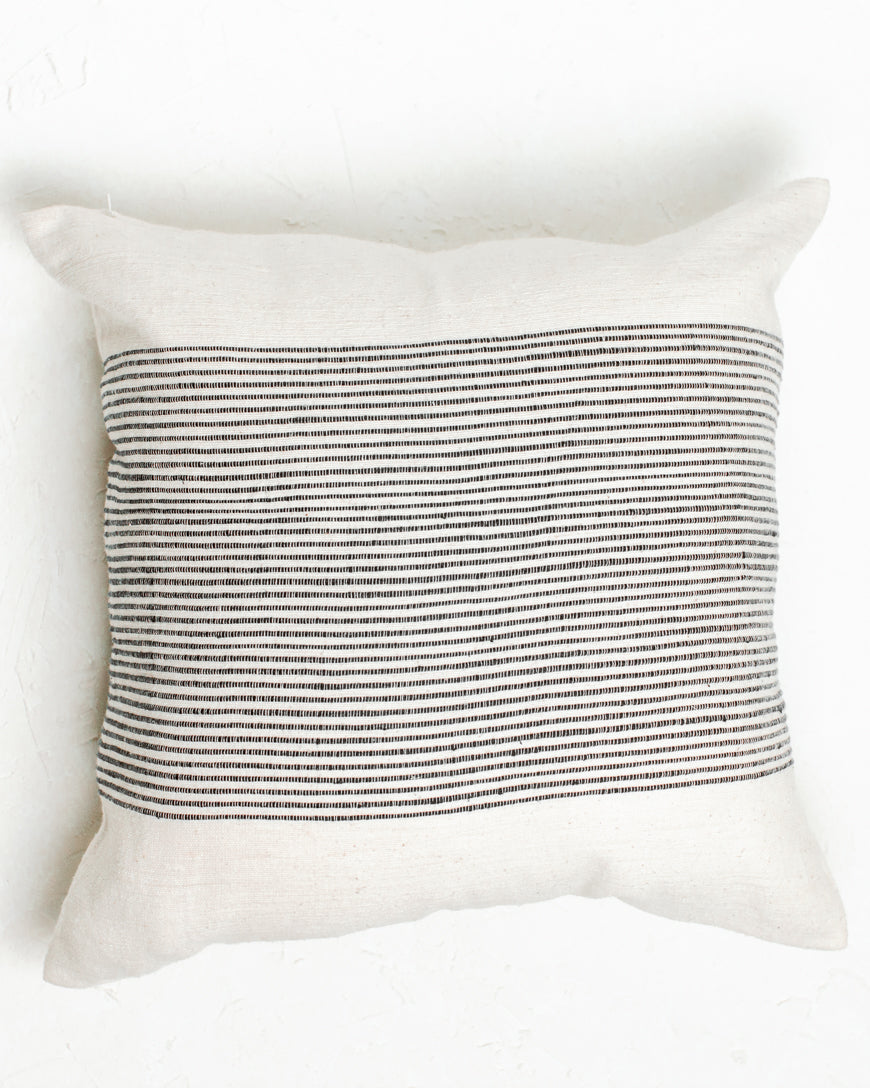 20" Riviera Throw Pillow | Handwoven Cotton