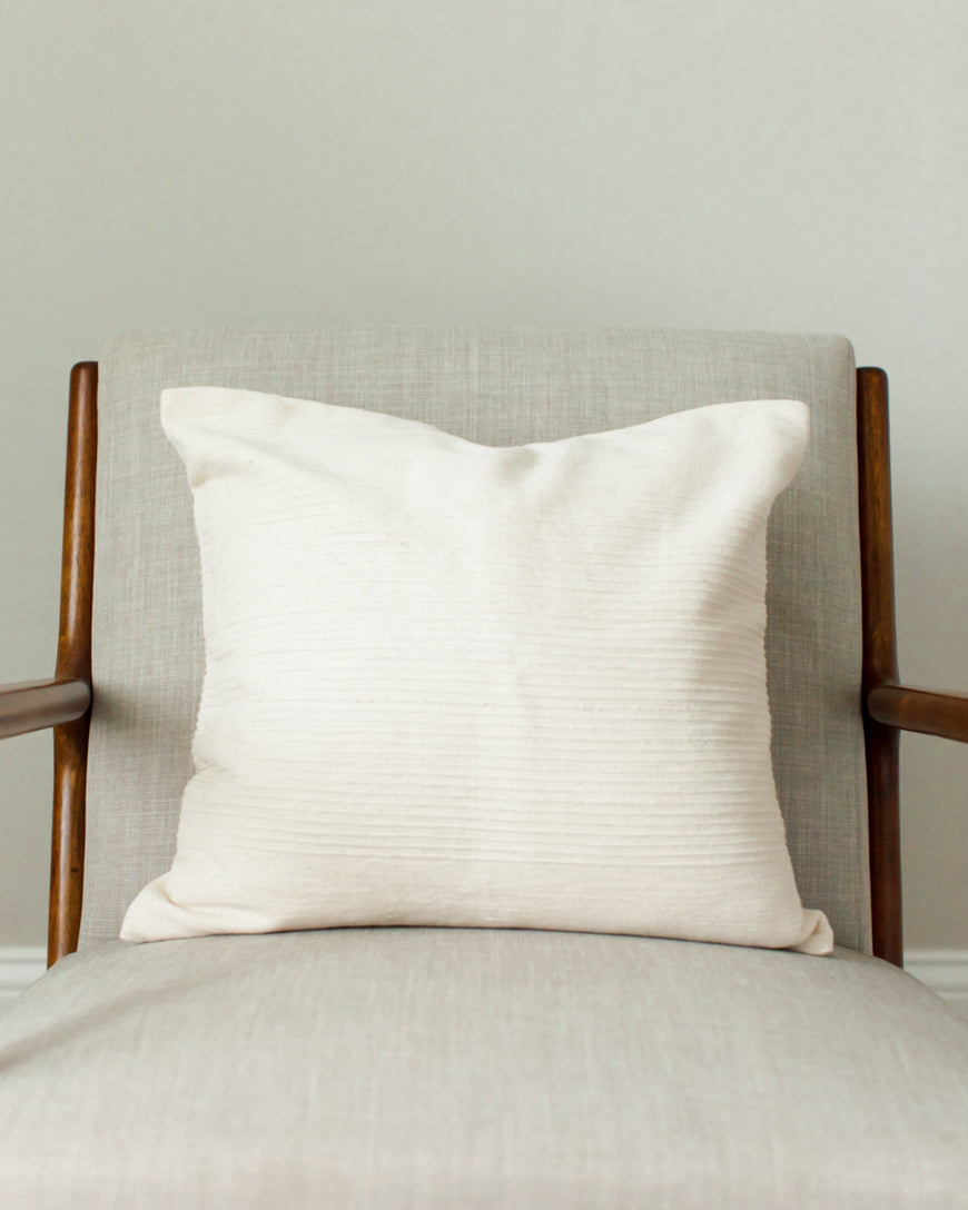 20" Riviera Throw Pillow | Handwoven Cotton