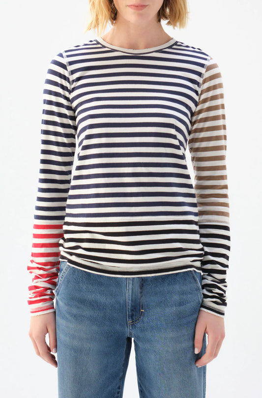 Marla Patchwork Stripe Tee | Neptune + Bone