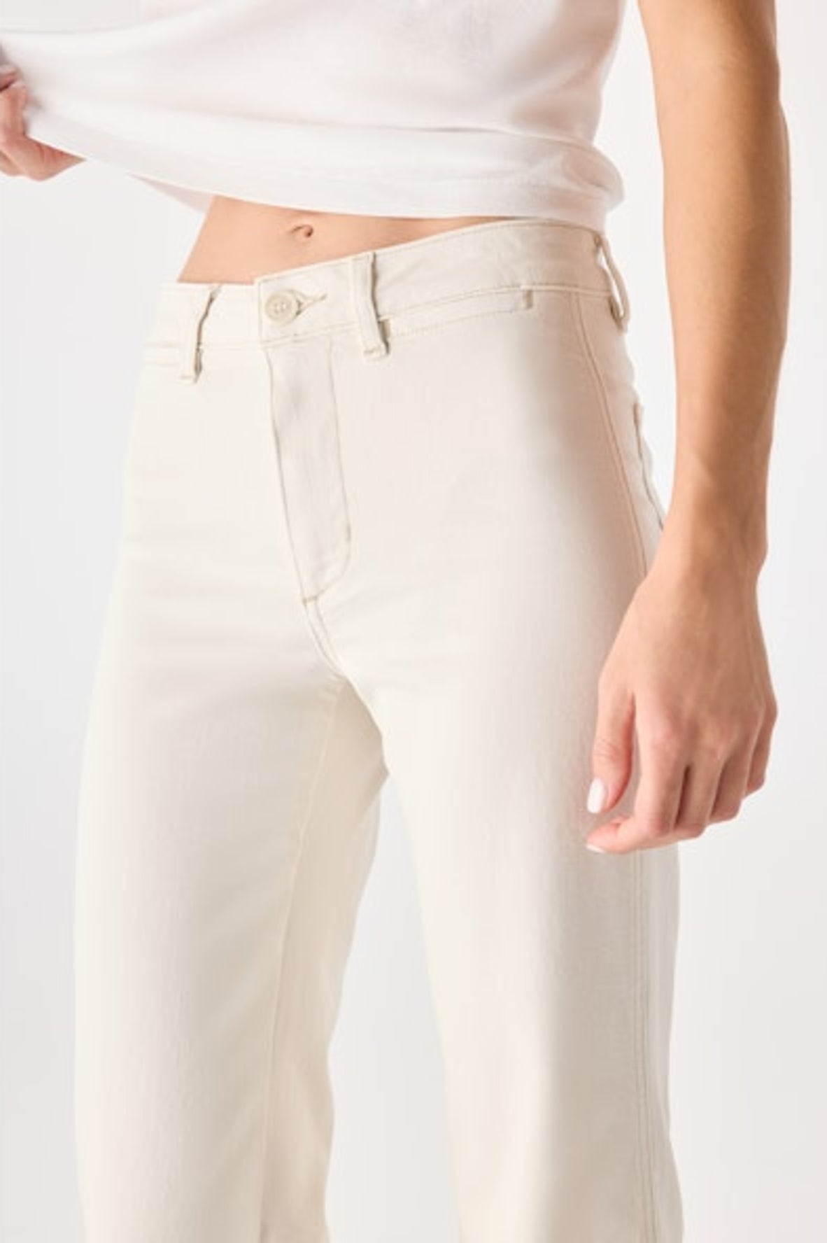 Robbie Kick Flare | Bone White