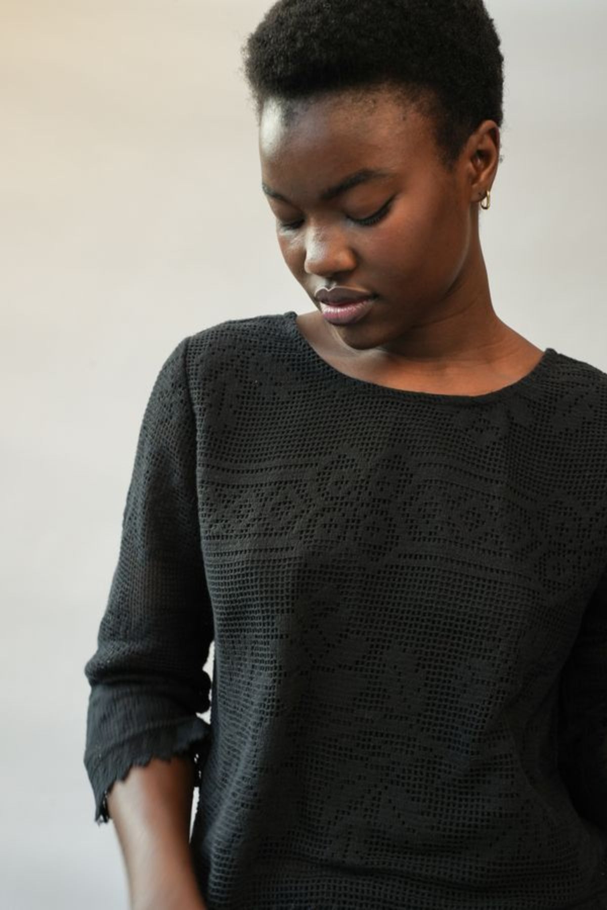 Daisy-Fay Lace Top | Black Organic