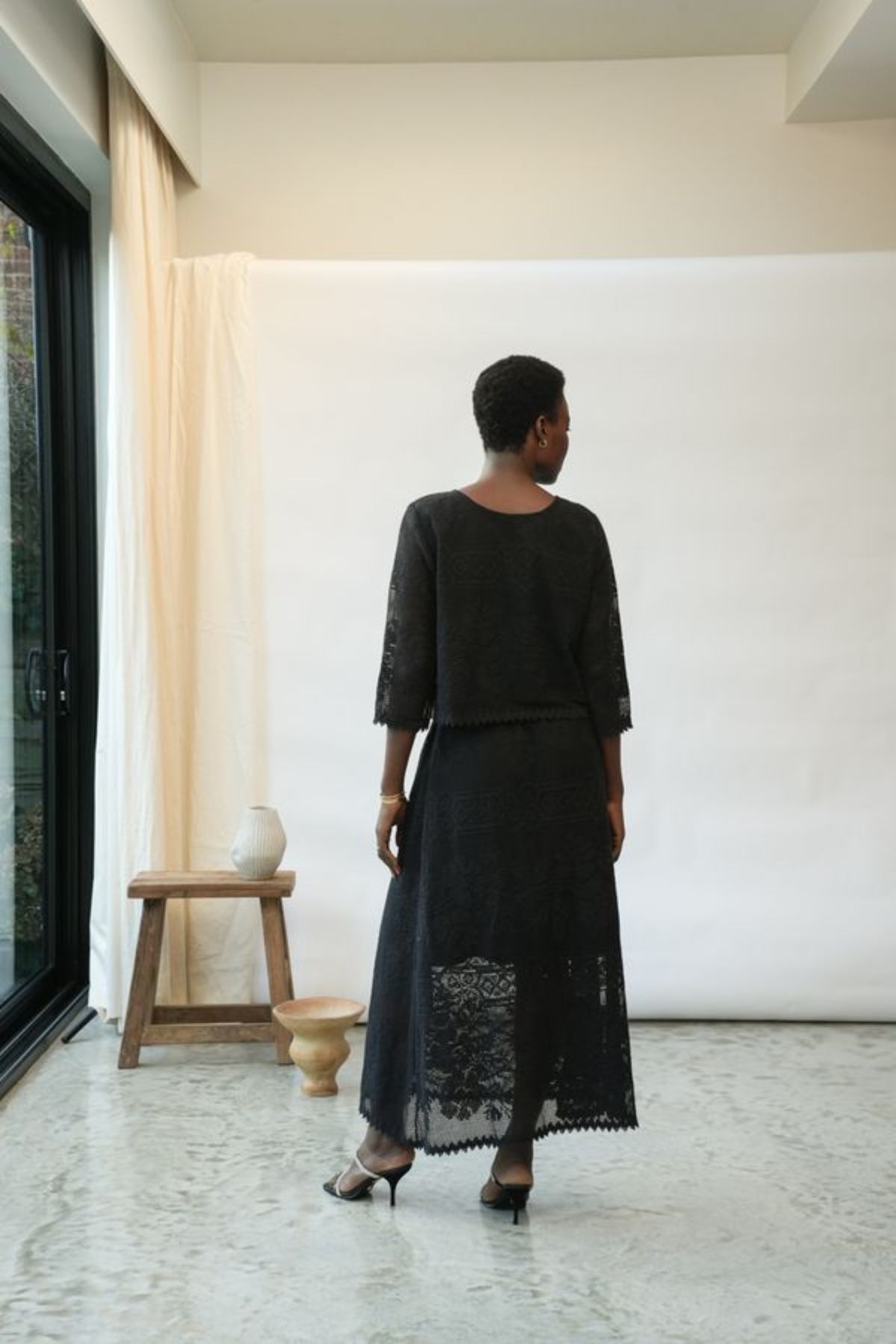 Daisy-Fay Lace Top | Black Organic
