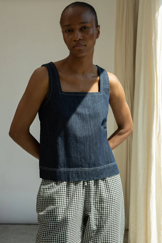 Jess-Leigh Cotton Vest | Denim Organic