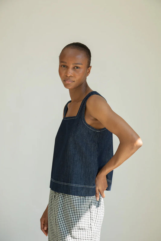 Jess-Leigh Cotton Vest | Denim Organic