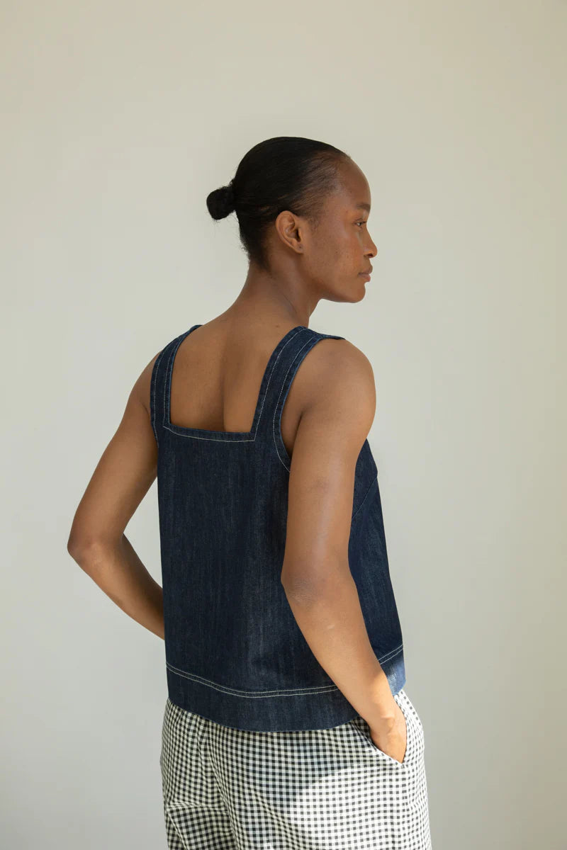Jess-Leigh Cotton Vest | Denim Organic