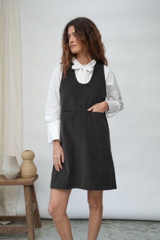 Willow Organic Cotton Jumper | Charcoal Corduroy