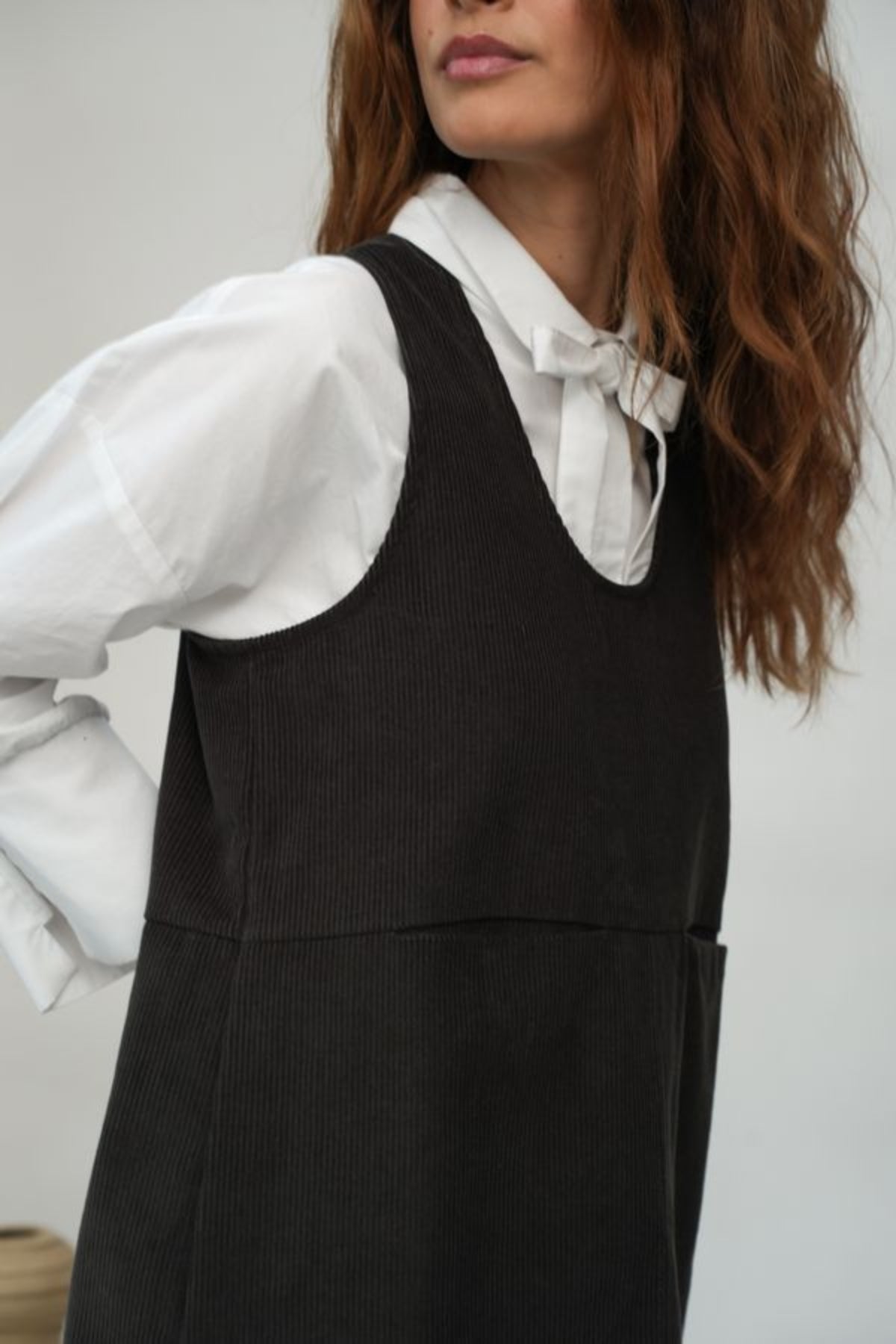 Willow Organic Cotton Jumper | Charcoal Corduroy